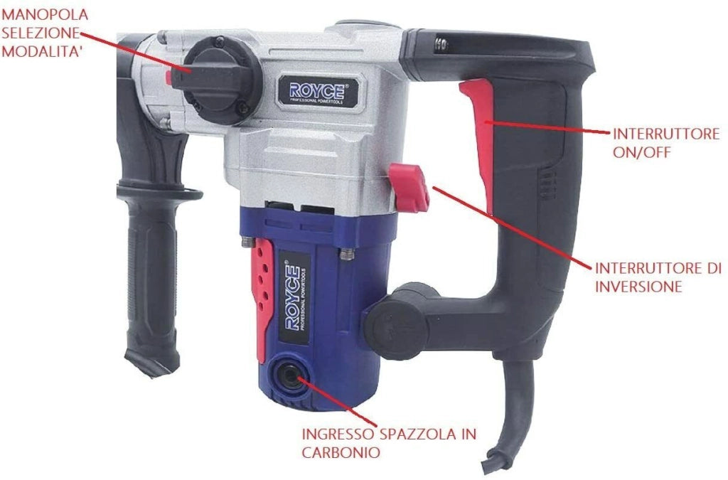 Martello perforatore rotativo tassellatore trapano 950W demolitore foro RRH26