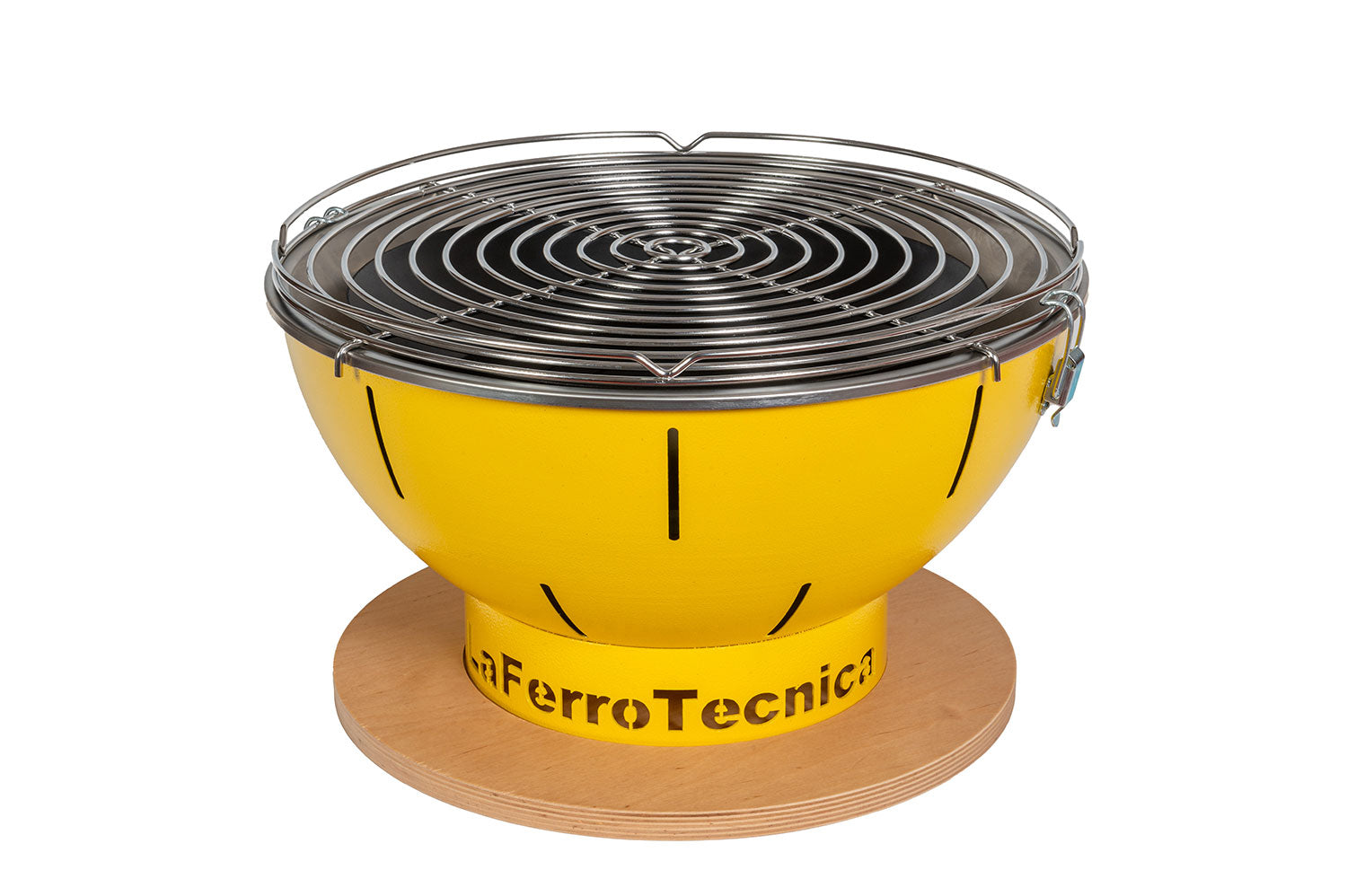 Barbecue a Carbonella Ø41x25 cm Smile in Acciaio Giallo
