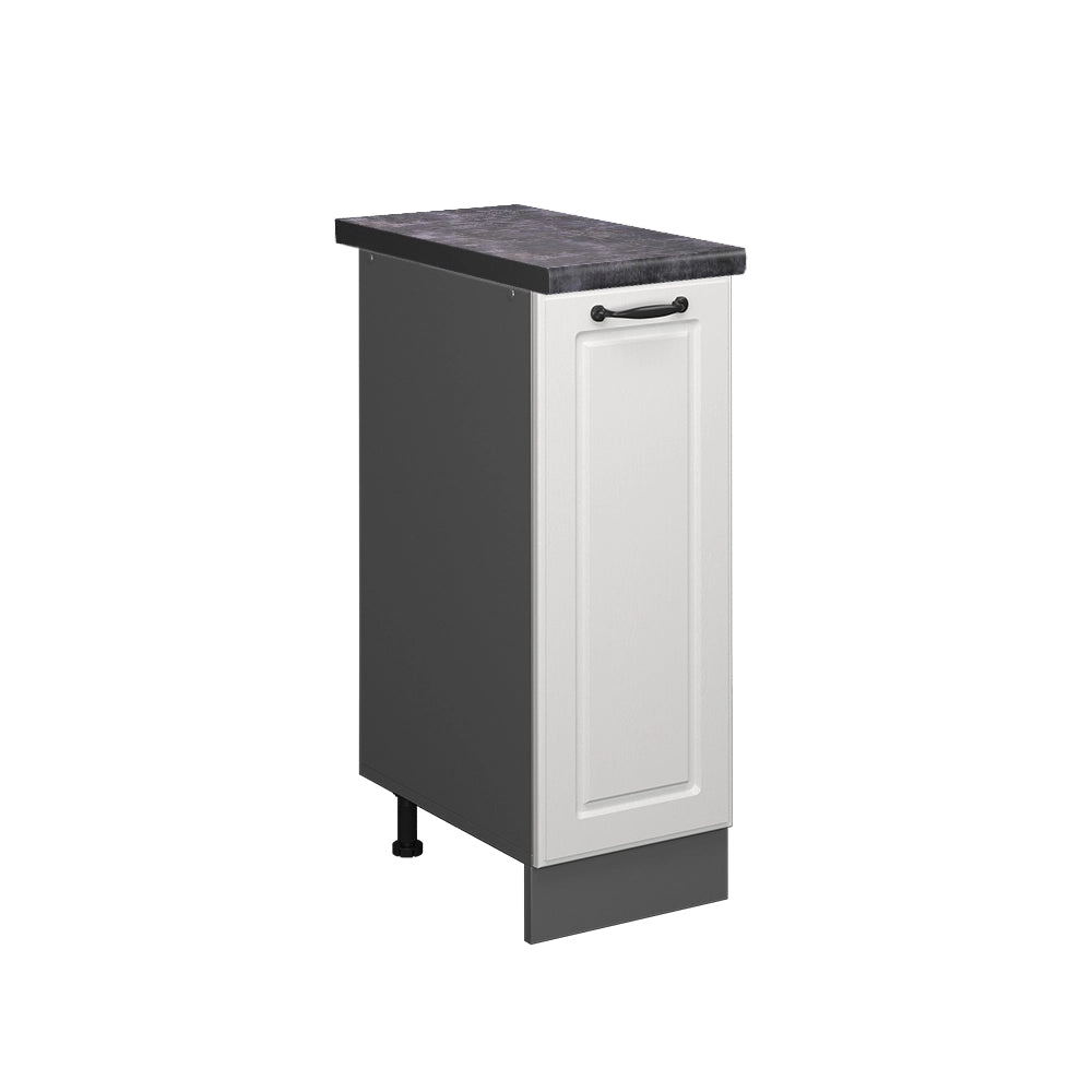 Armadio cucina dispensa alto R-Line Bianco rustico/Antracite 30 cm, PL Antracite Vicco