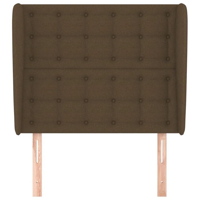 Testiera ad Orecchio Marrone Scuro 93x23x118/128 cm in Tessuto