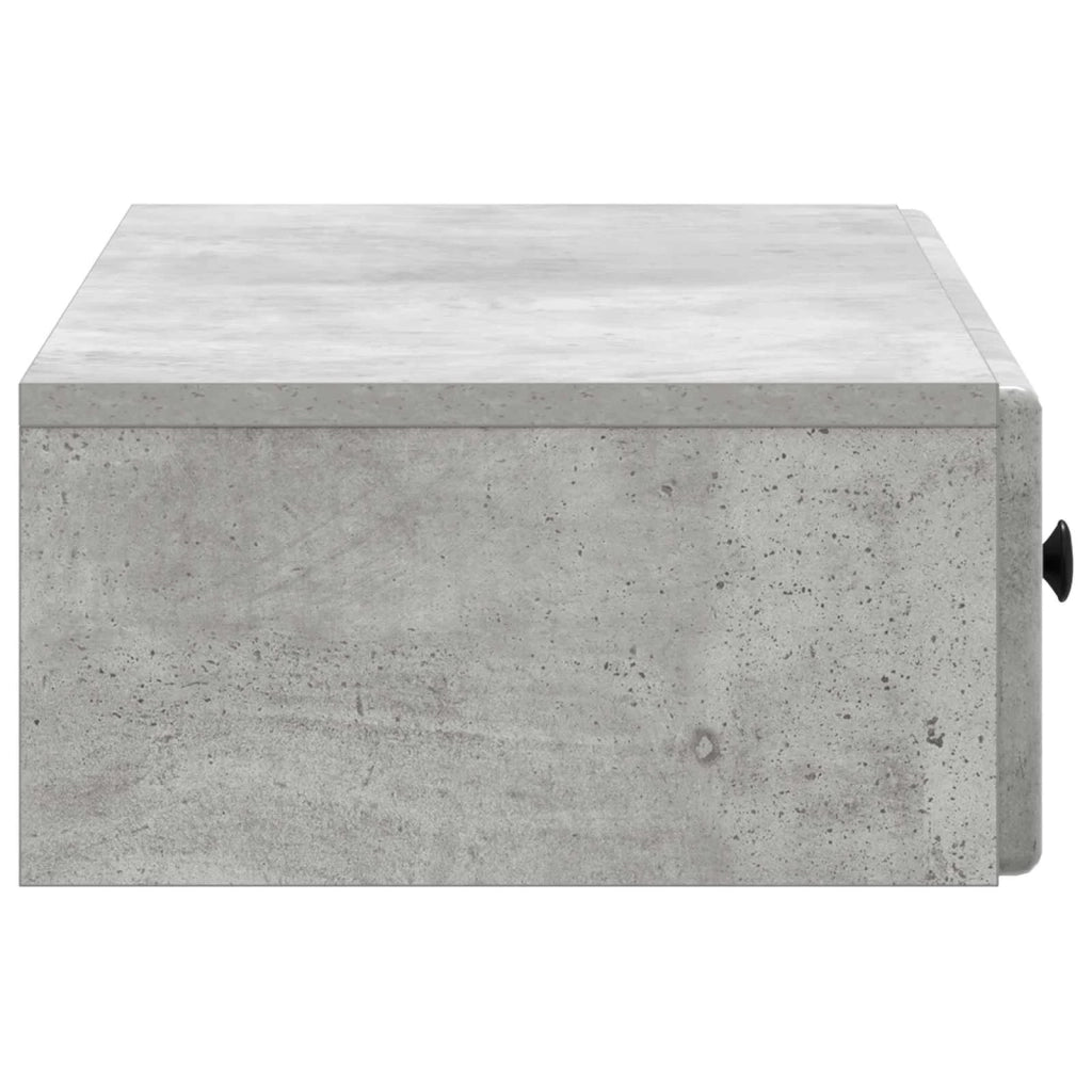 Tavolino da Parete Laterale Grigio Cemento 87,5 x 34,5 x 17 cm 899178