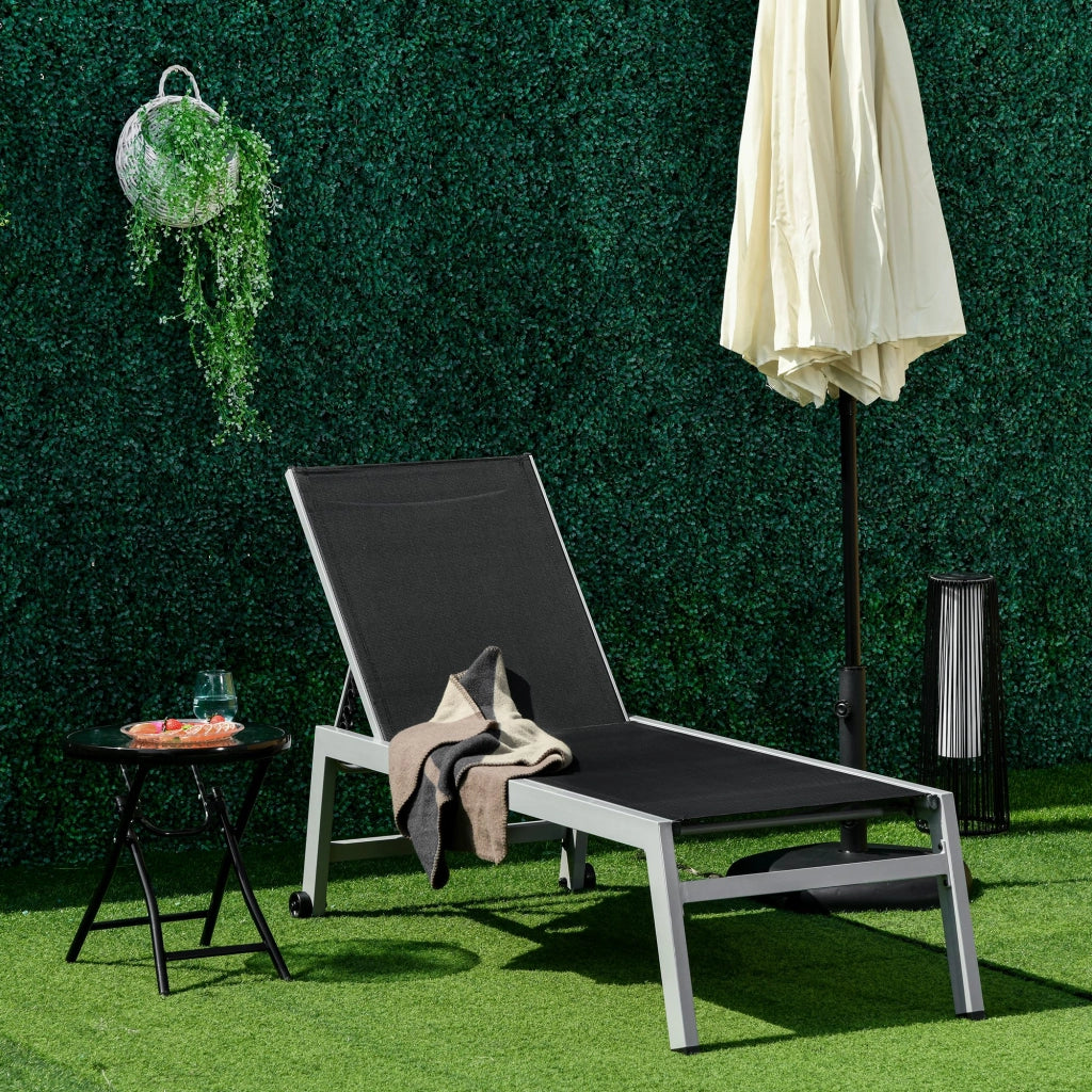 Lettino Sdraio Prechiuso ¨C Zephmum ¨C Nero Grigio 169x65x102