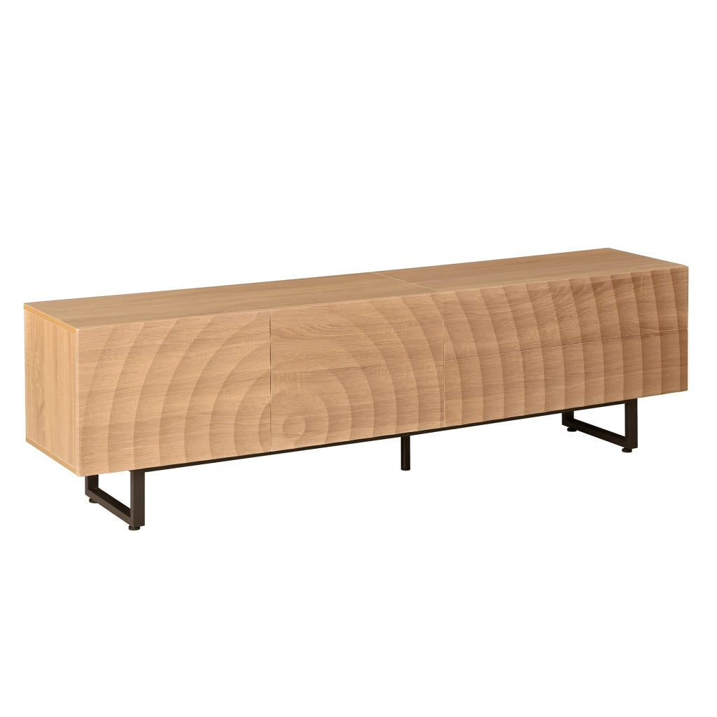 Mobile TV Moderno 180x38x51,5 cm con Design Unico e Texture 3D