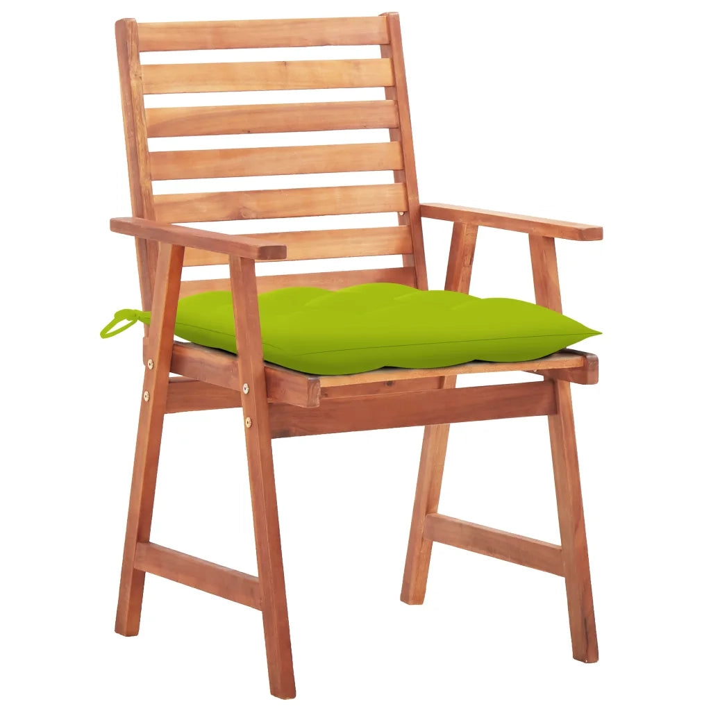 Sedie da Pranzo da Esterni con Cuscini 2 pz Massello di Acacia 3064346