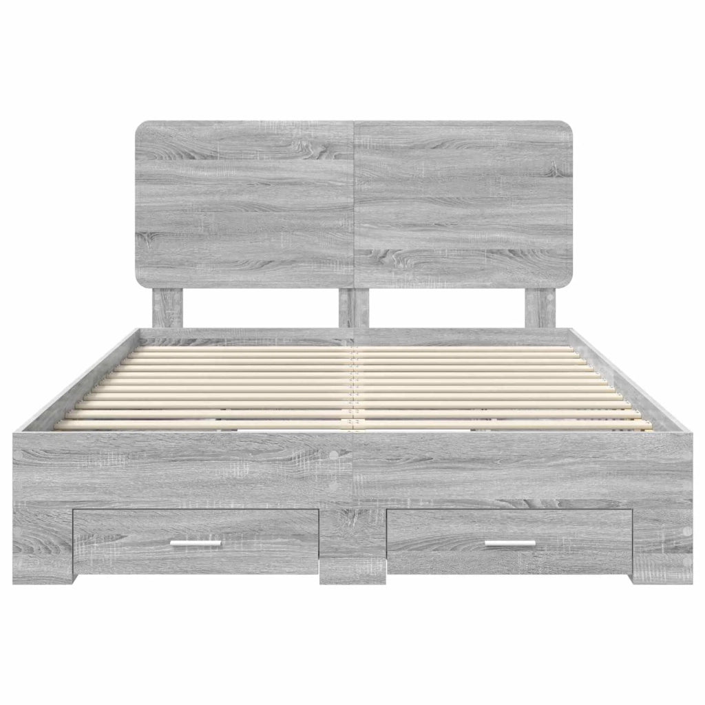 Struttura del letto con testiera Grigio Sonoma 160 x 200 cm 3412763