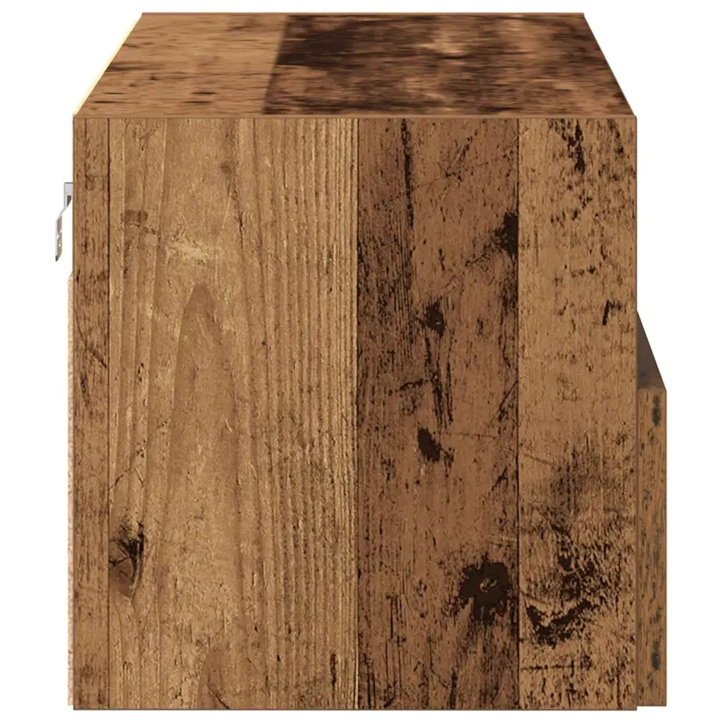 Mobile TV da parete 2 pcs Legno vecchio 100 x 30 x 30 cm 862189