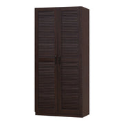 Armadio moderno per camera da letto mobile contenitore senza tempo 1 ripiano MDF 176 x 80 x 52 cm effetto noce scuro 03_0006375