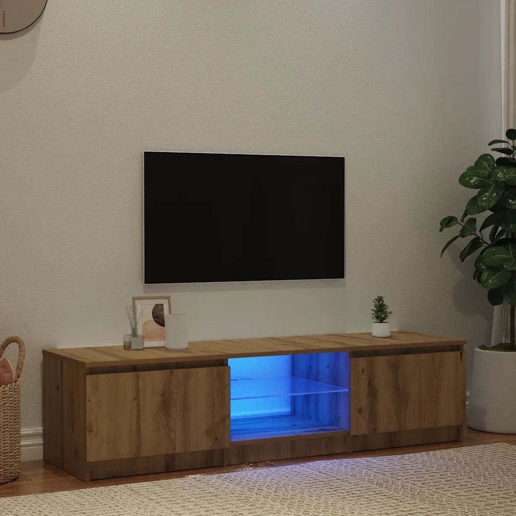vidaXL Mobile Porta TV con LED Artigianale 140x40x36 cm Multistrato