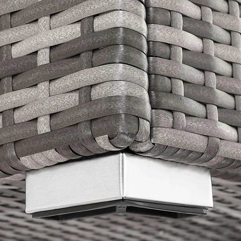 ® Baule da Giardino 318 L Impermeabile 75x75x70cm Contenitore Esterno Polyrattan Grigio