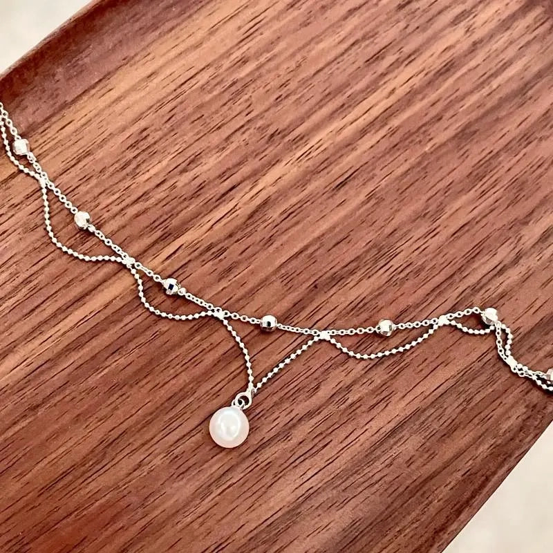 Collana di pizzo e perle fatta a mano, regalo di Natale per donna, regalo di compleanno