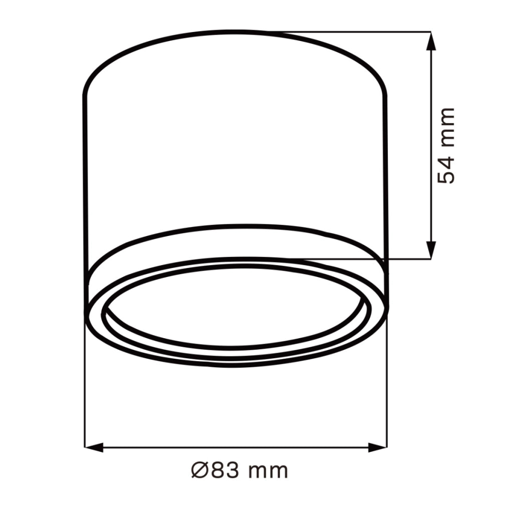 Spot plafoniera Ø8cm nero GX53 LED 6W 4000K Mirella