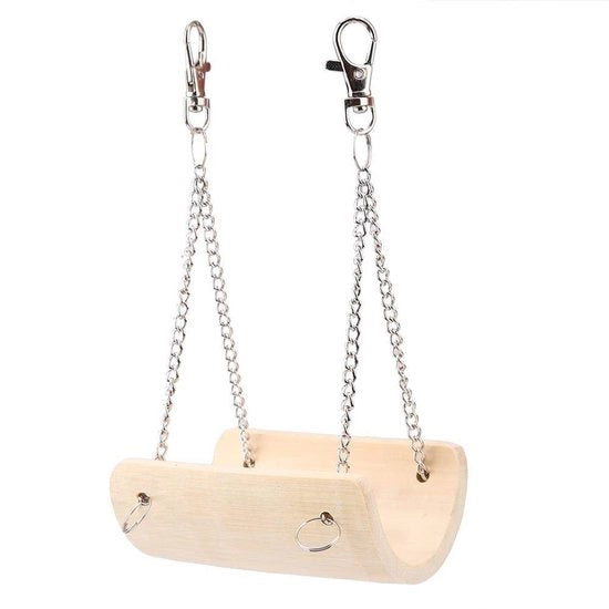 Accessori per gabbia di hamster - oscillatore a sospensione in bambù - antiscivolo - progettato per la sicurezza - mini ponte di accesso - dimensioni 9x7,5 cm