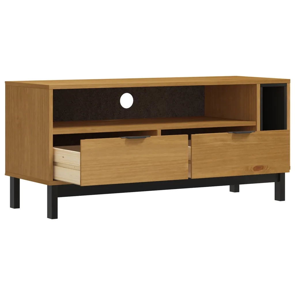 Mobile TV FLAM 110x40x50 cm in Legno Massello di Pino 357820