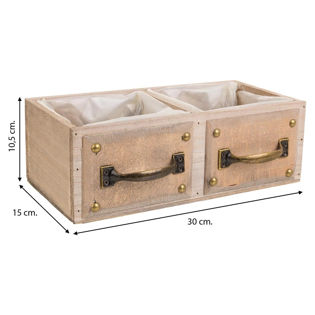 Cassetto in legno marrone 30x15x10,5h