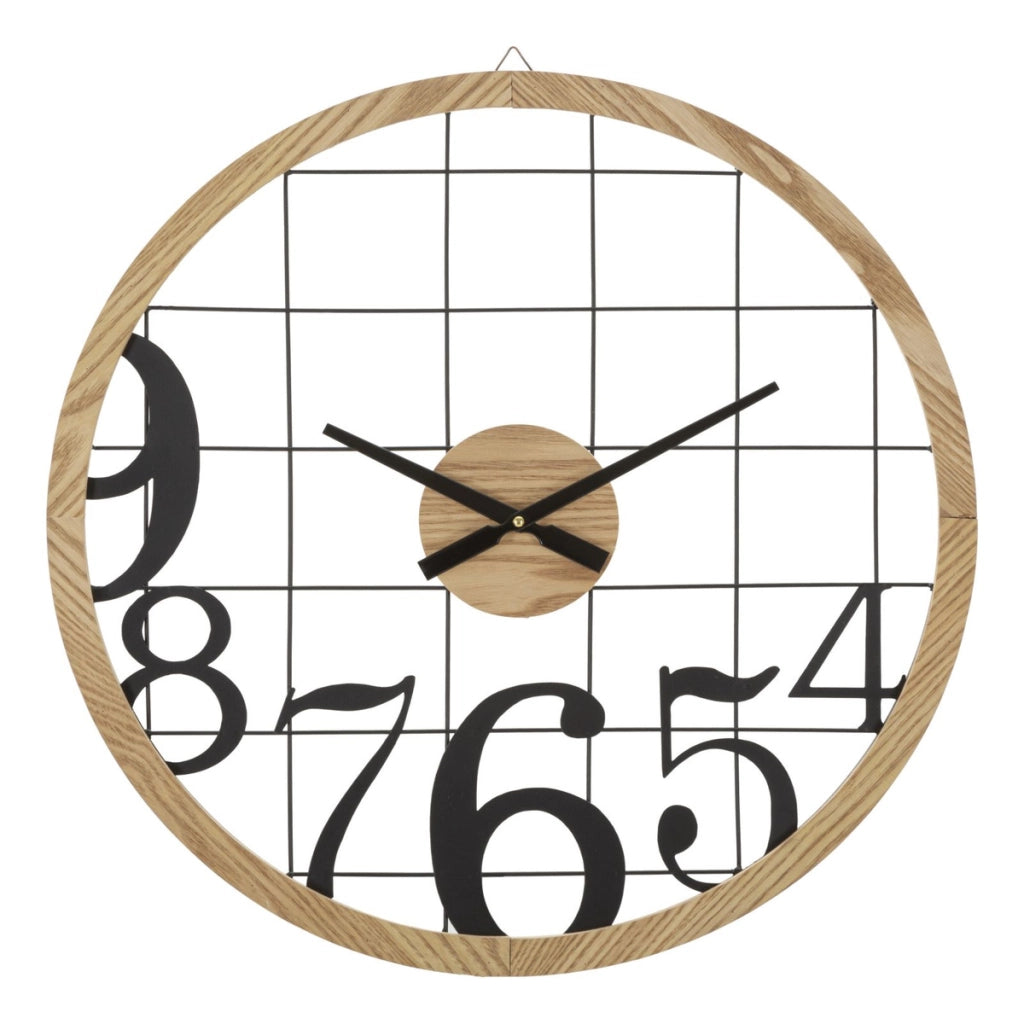 Orologio da Parete VKH266, Marrone, Metallo, 60x2,5x60 cm