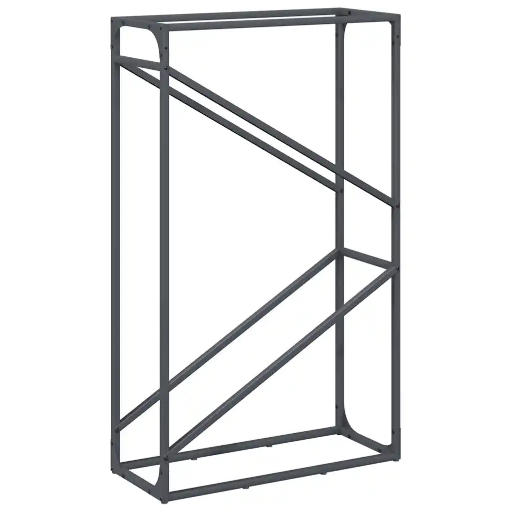 vidaXL Rastrelliera per Legna da Ardere Antracite 60x25x100 cm