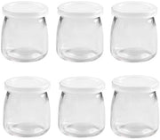 Set di Pubbliche Ciotole in Vetro 200ml - 6 pezzi - Resistente al Calore - BPA libero - Sicuro per l'Alimentazione - Adatto per Yogurt e Desserti - Ciotole per Yogurt