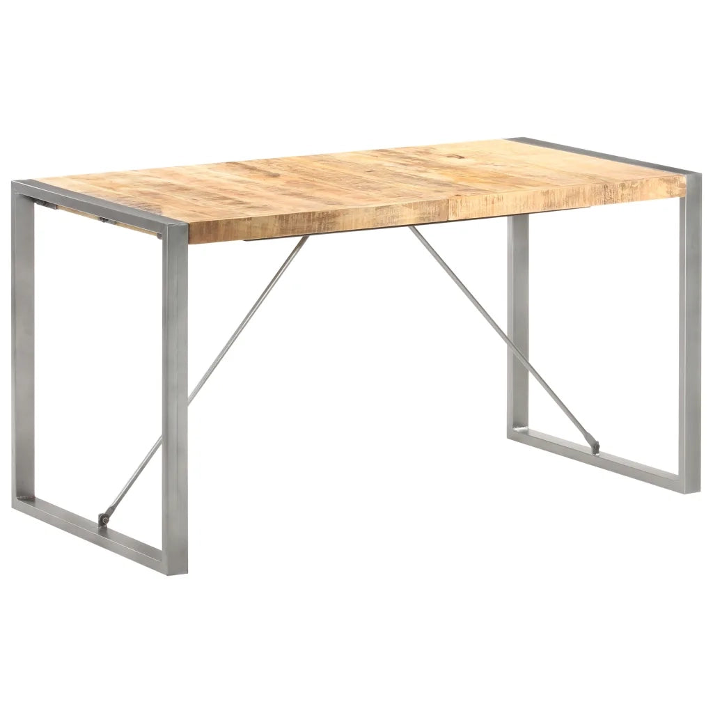 Tavolo da Pranzo 140x70x75 cm in Legno Massello di Mango Grezzo cod mxl 16120