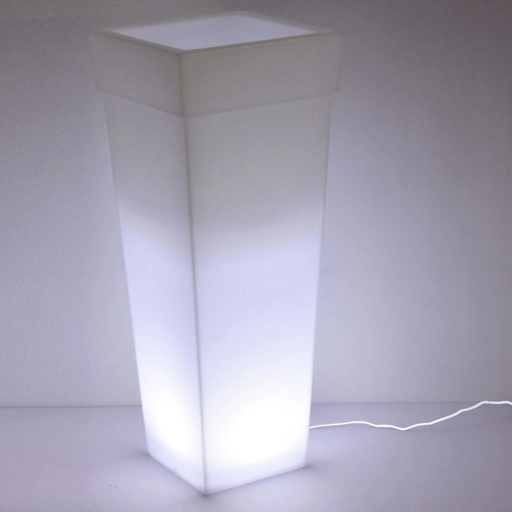 Vaso Luminoso da Giardino a LED 40x40x100 cm in Resina 5W Oak Bianco Freddo
