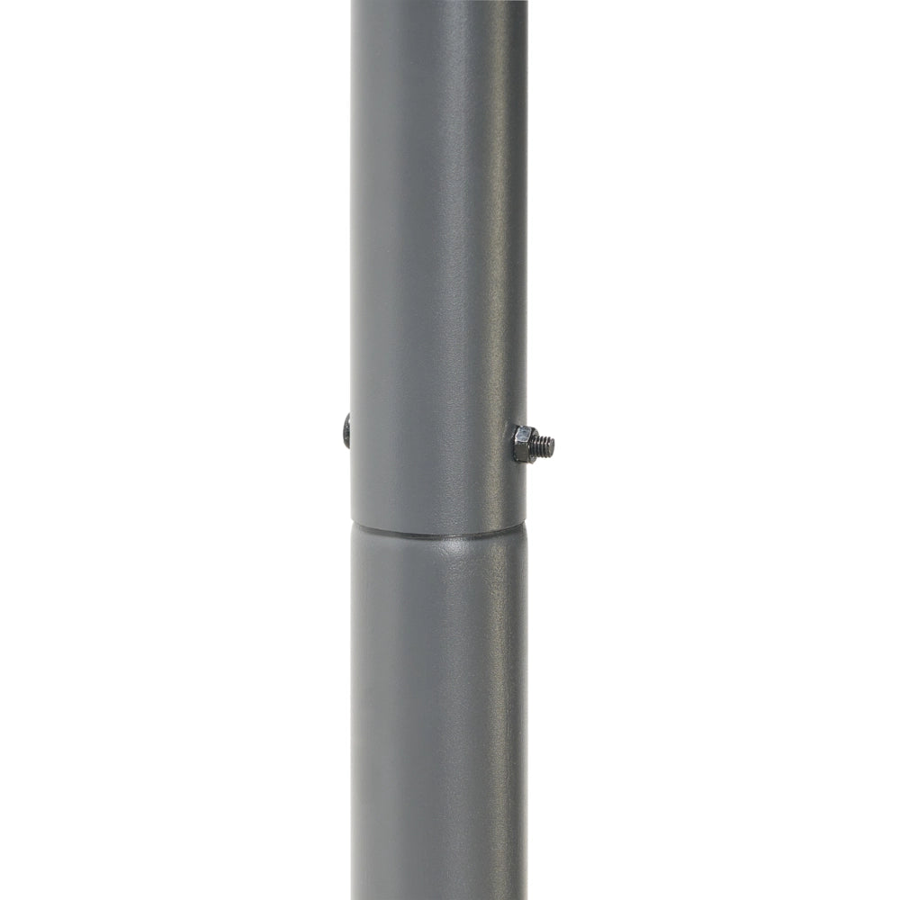 Pergola Grigio Scuro Poliestere Acciaio 282 x 294 cm Tessuto Ombra Struttura in metallo Padiglione da giardino