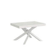 Tavolo allungabile 120/224x90 cm Volantis Premium colore bianco frassino gambe bianche