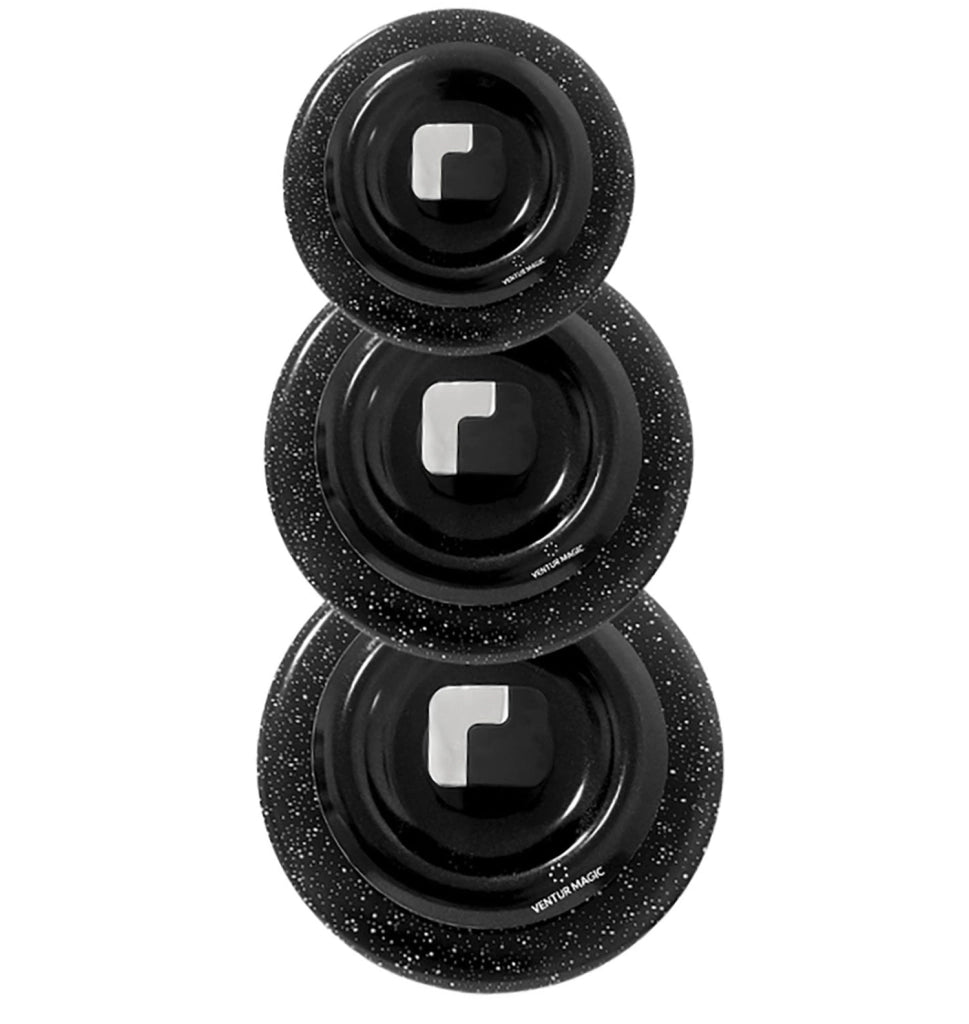 Kit 2 Coperchi Magici Antiodore Ventur Magic in Alluminio Ø28-32 cm Pomello Salvaspazio Nero