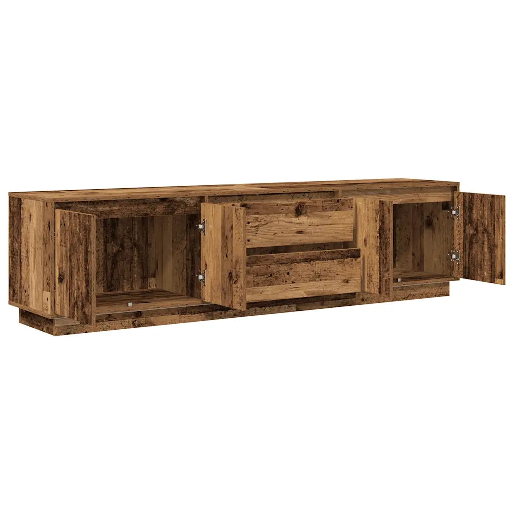 Mobile Porta TV con Luci LED Legno Antico 193,5x41x50 cm 3328442