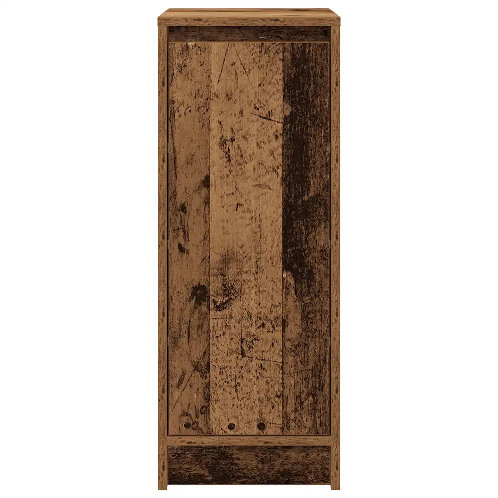 Scarpiera-Scaffale per scarpe Legno Antico 29,5x34x76 cm in Legno Multistrato