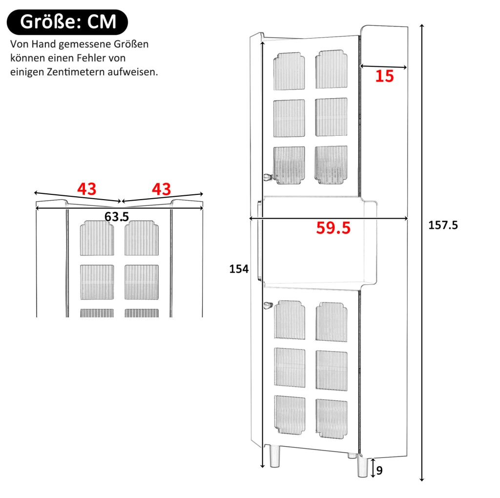 Mobile ad angolo con LED e comando da app; 63;5 x 157;5 cm; in MDF bianco