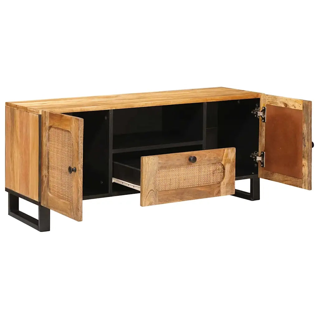 Mobile TV Marrone 105 x 33 x 46 cm Legno di mango massello 4018058
