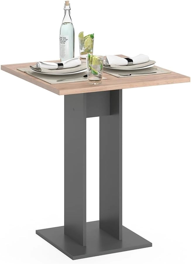 Tavolo da pranzo Repose, Antracite, 65 x 65 cm, adatto come tavolo singolo salvaspazio per ambienti di piccole dimensioni