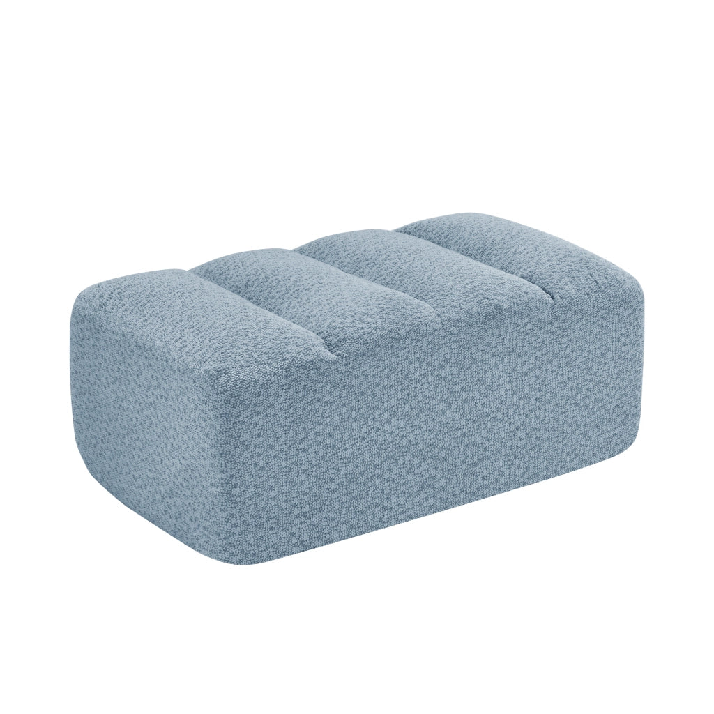 DIVANO Modulare senza struttura con ottomano Blu in pile granulato