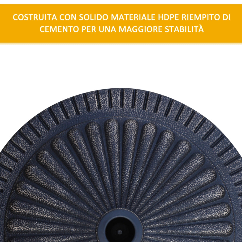 Base per Ombrellone Rotonda ¨C Zephmum ¨C Grigio 15kg ?49x32cm