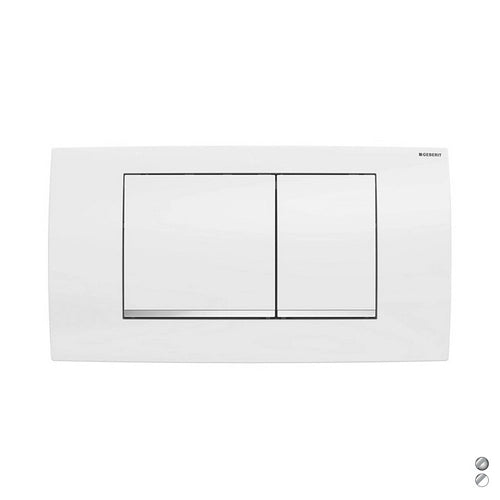 PLACCA DI COPERTURA 2 TASTI PER CASSETTA 110700 NEW- Placca:Cromo luc/prof:Cromo sa- GEBERIT- pezzi 1