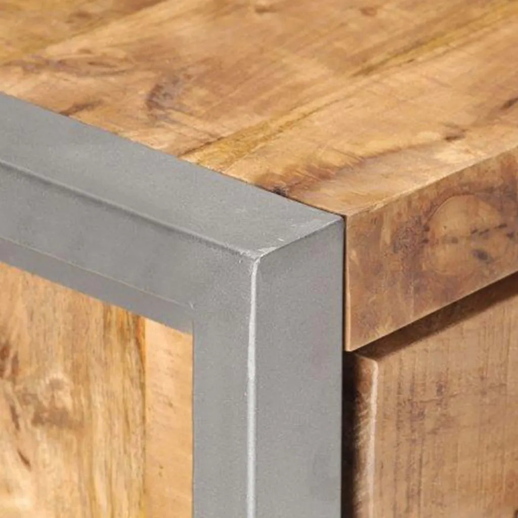 Credenza 60x35x72 cm in Legno di Mango Grezzo 323487