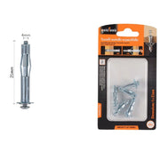 Trade Shop - Set 5pz Tasselli Metallici Espandibili Viti A Espansione Stile I 4 X 21 Mm 92847 -
