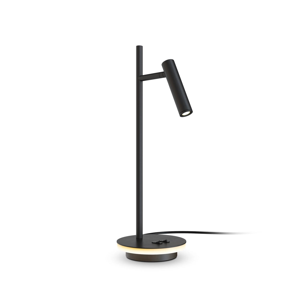 Maytoni Lampada da tavolo moderna Estudo 1 luce LED integrato nero metallo