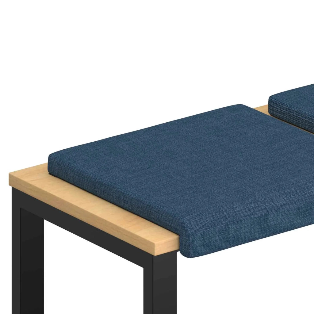 Cuscino per panchina 2 pcs Tessuto Blu Profondità 35 cm 42043016