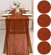 Set di fili terracotta di cotone ruvido - 3 metri - 4 pezzi