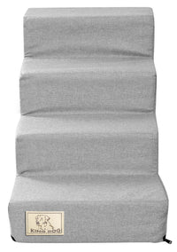 AIO FACTORY Scala per cani 60x40x30 cm, impermeabile, grigia, antiscivolo