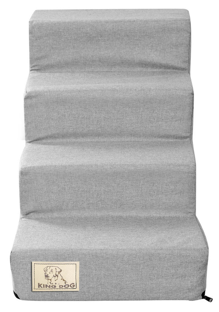 AIO FACTORY Scala per cani 60x40x30 cm, impermeabile, grigia, antiscivolo