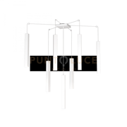 SQUARE TUBE SOSPENSIONE 7 LUCI BIANCO CAVO CM.250 CON BASE 1173-S7-BI