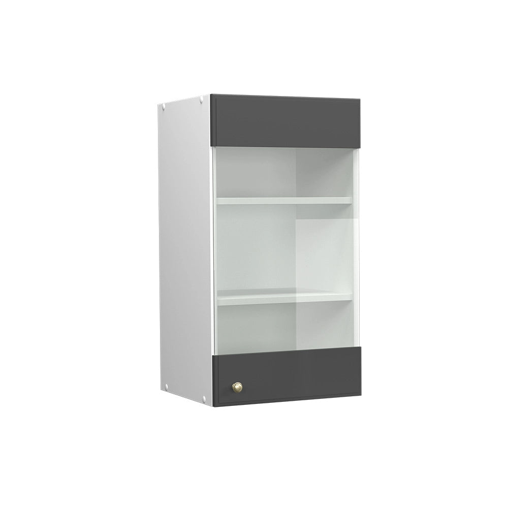 Vicco Mobile da cucina in vetro Antracite-oro 40 cm