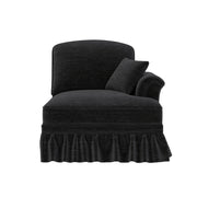 Divano Angolare Chesterfield Windsor RSF ¨C Xylo ¨C Velluto Nero con Cuscini