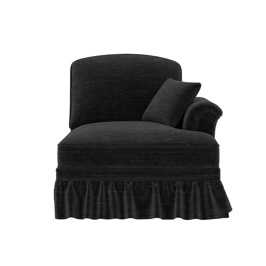Divano Angolare Chesterfield Windsor RSF ¨C Xylo ¨C Velluto Nero con Cuscini