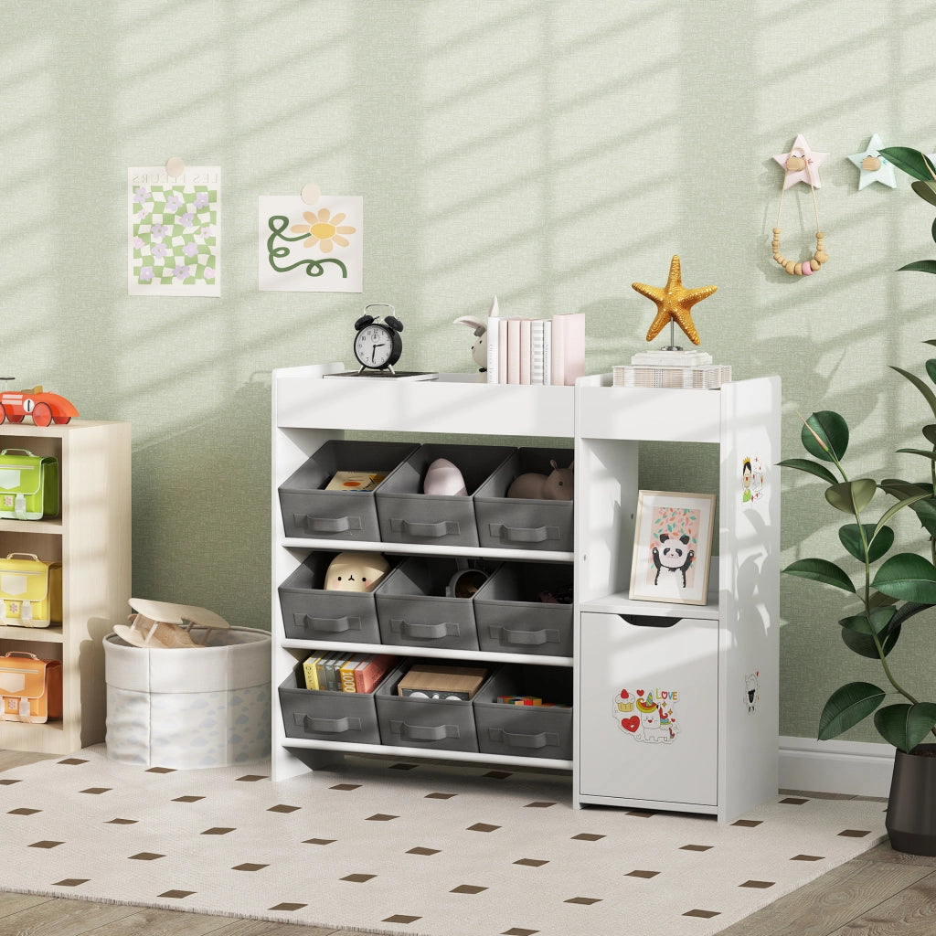 Mobile per bambini con 9 cassetti e armadio ¨C zephmum ¨C bianco