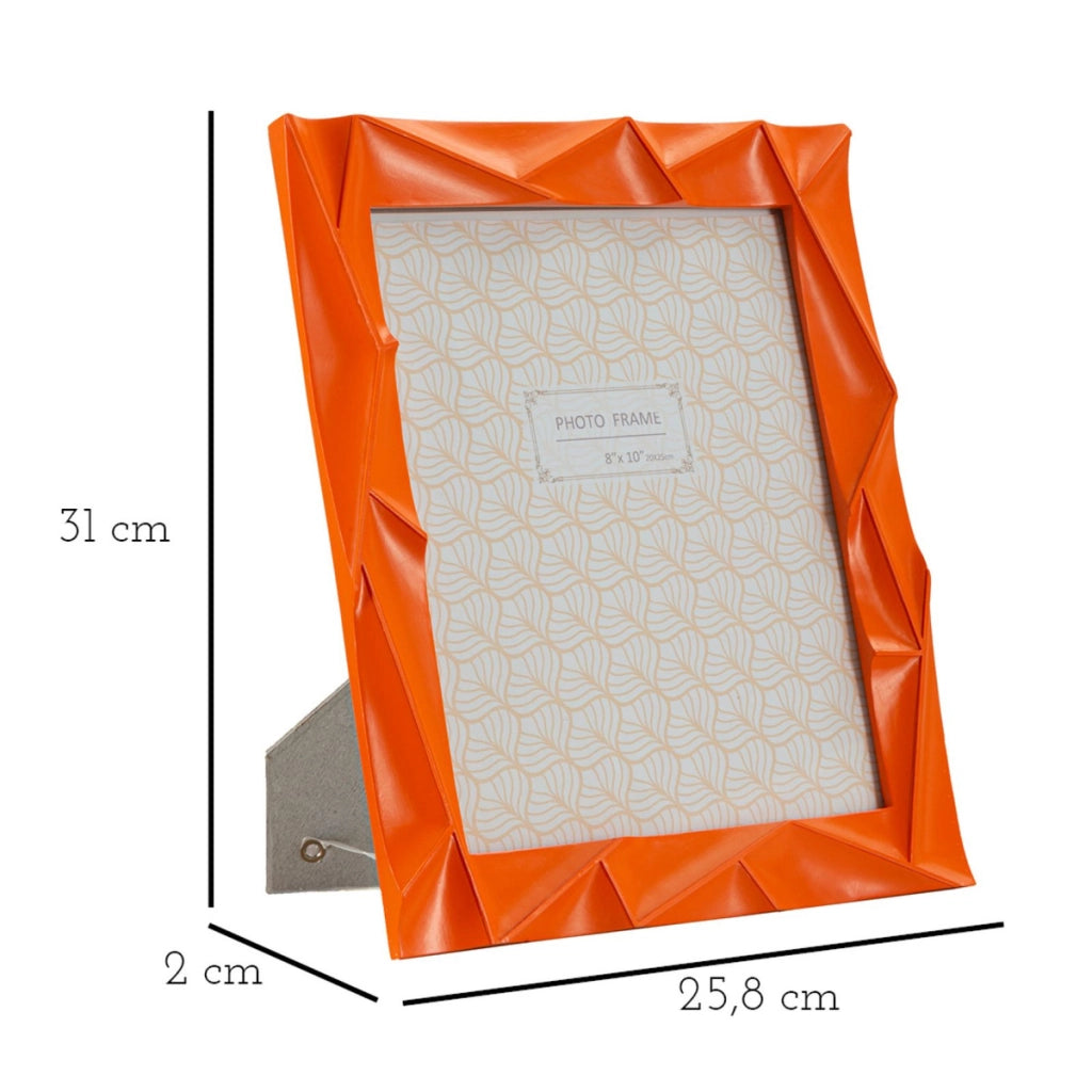 Portafoto Olistic 9, Arancione, Poliresina, 25,8x2x31 cm