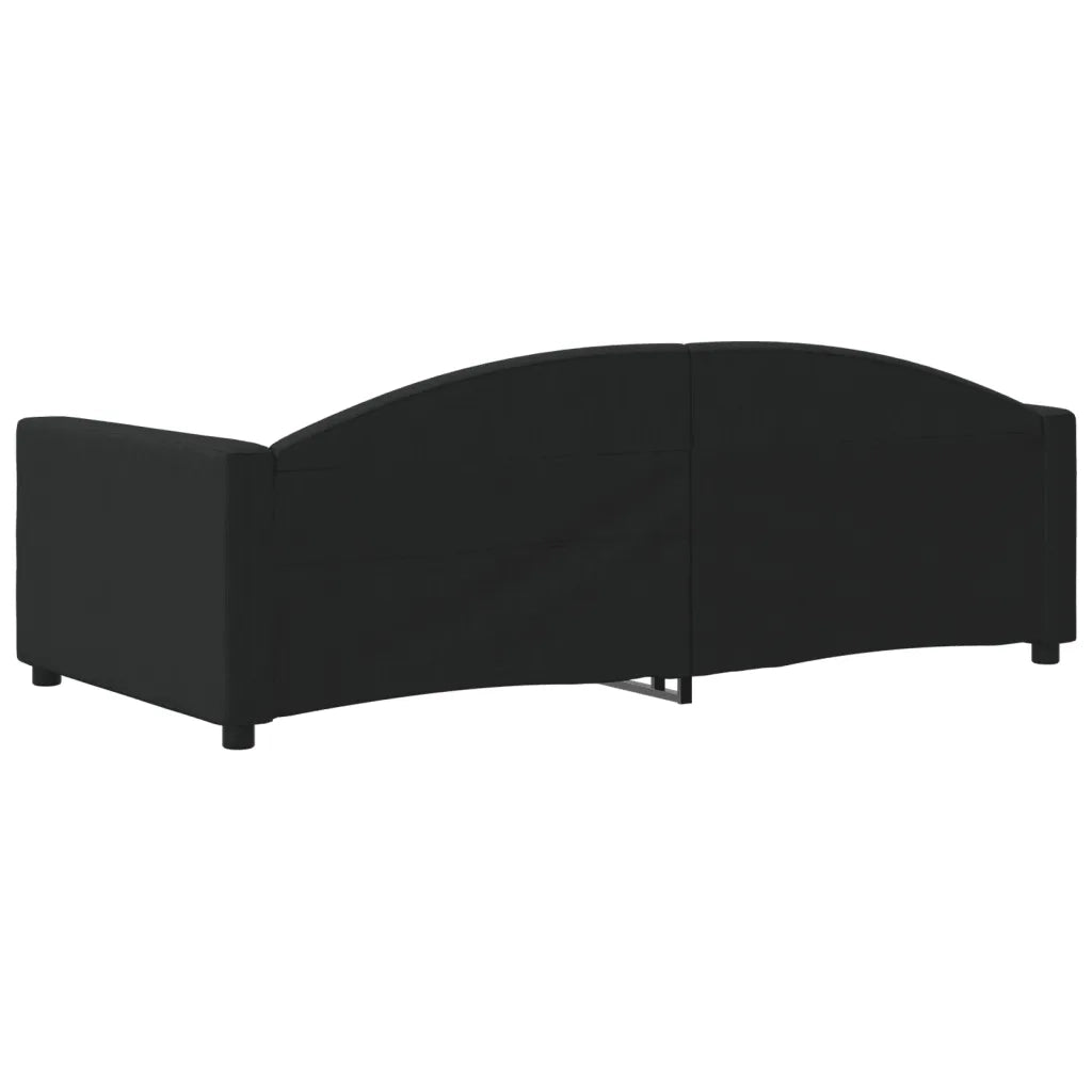 vidaXL Letto da Giorno Nero 90x190 cm in Tessuto
