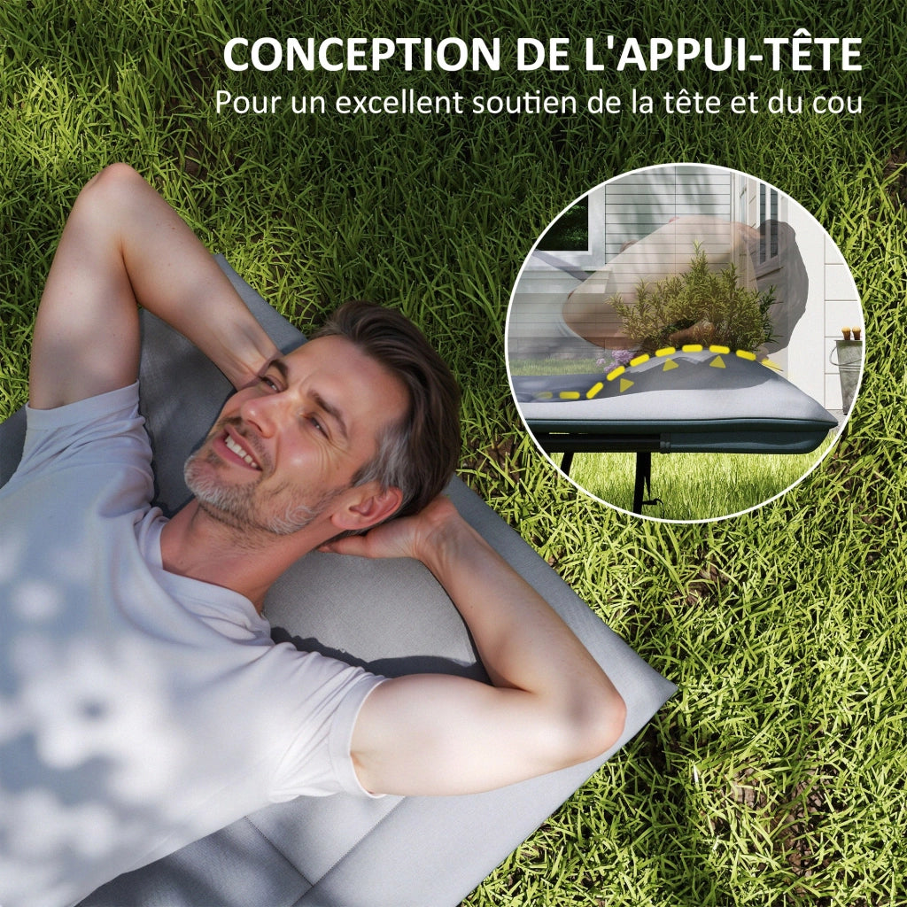 Letto da campeggio pieghevole ¨C zephmum ¨C grigio