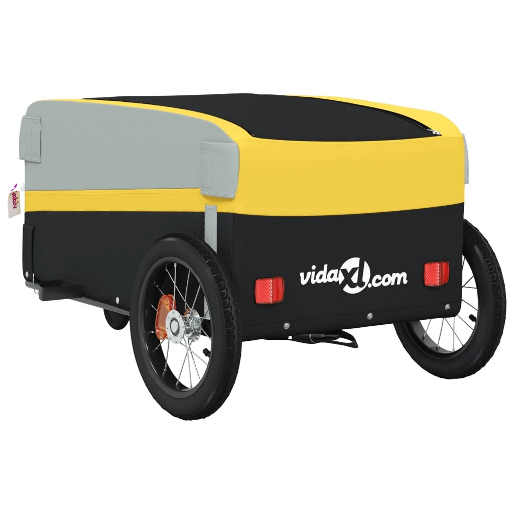 Rimorchio da Bici Nero e Giallo 30 kg in Ferro CFW4620187
